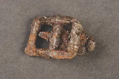 This is possibly a spur buckle used to attach spurs to boots for horse riding. It could also have been for the horse’s bridle.
