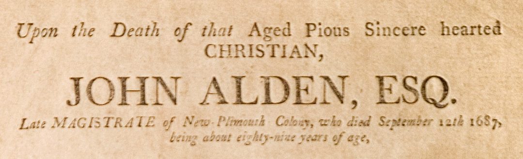 The Funerals of John and Priscilla Alden:  Burials in Plymouth Colony
